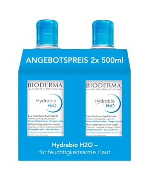 Bioderma Hydrabio H2O - Woda micelarna nawilżająca do skóry suchej - opakowanie podwójne Płyn do demakijażu 1000 ml