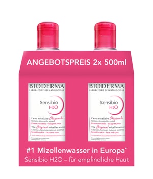 Bioderma Sensibio H2O - Woda micelarna do skóry wrażliwej, delikatne oczyszczanie - opakowanie podwójne Płyn do demakijażu 1000 ml
