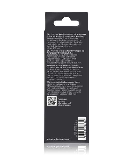 Zdjęcie produktu 3 z 6, Zwilling Nóż do skórek Premium V-Nail Preparat do usuwania skórek