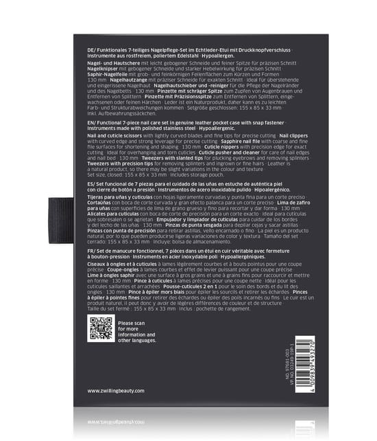 Zdjęcie produktu 3 z 4, Zwilling Zestaw do manicure klasycznego 7 szt. w kolorze czerwonym Zestaw do manicure