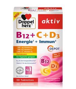 Doppelherz aktiv B12 + C + D3 Depot, Energie + Immun 30 pcs unisex