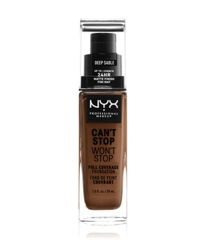 NYX Professional Makeup Can't Stop Won't Stop 24-Hour Foundation Podkład w płynie 30 ml Nr. 18 - Deep Sable można nabyć na stronie Flaconi.pl