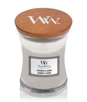 Woodwick Lavender & Cedar świeczka zapachowa z drewnianym knotem 85 g można nabyć na stronie Flaconi.pl
