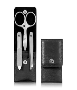 Zwilling Twinox Maniküre Pediküre Set 3tlg. mit Kombi-Nagelschere, Leder, schwarz 1 pcs unisex